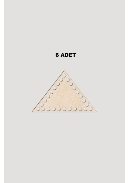 Ahşap Çeyrek Daire Sepet Tepsi Tabanı 20X20 cm 6 Adet Akça 3mm