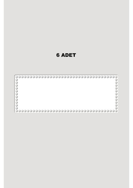 Ahşap Dikdörtgen Sepet Tepsi Tabanı 12X20 cm 6 Adet Beyaz 3mm