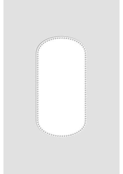 Ahşap Dikdörtgen Oval Köşeli Sepet Tepsi Tabanı 30X60 cm 1 Adet Beyaz 3mm