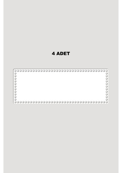 Ahşap Dikdörtgen Sepet Tepsi Tabanı 20X30 cm 4 Adet Beyaz 3mm