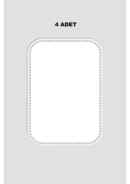 Ahşap Dikdörtgen Oval Köşeli Sepet Tepsi Tabanı 25X30 cm 4 Adet Beyaz 3mm