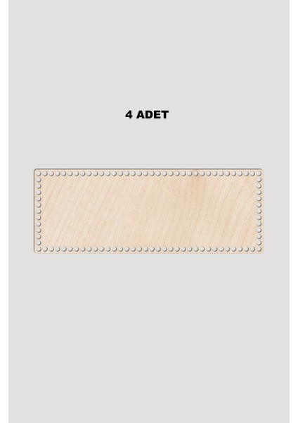 Ahşap Dikdörtgen Sepet Tepsi Tabanı 17X25 cm 4 Adet Akça 3mm