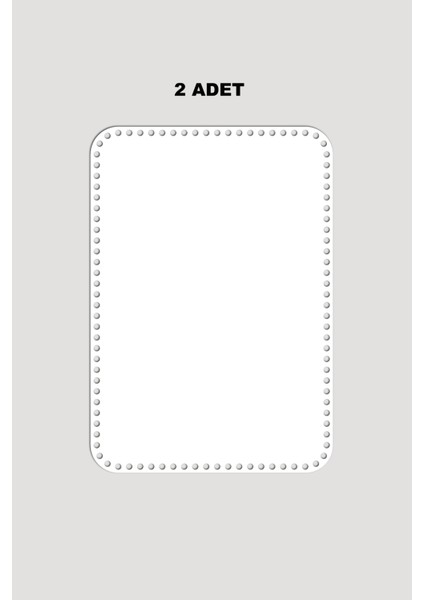 Ahşap Dikdörtgen Oval Köşeli Sepet Tepsi Tabanı 35X50 cm 2 Adet Beyaz 3mm