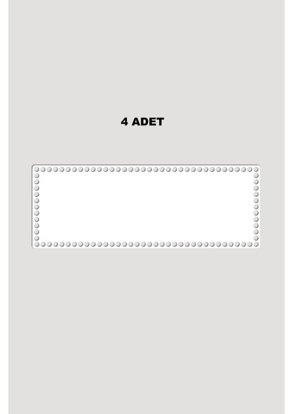 Ahşap Dikdörtgen Sepet Tepsi Tabanı 15X22 cm 4 Adet Beyaz 3mm
