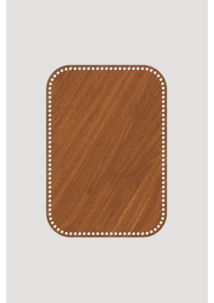 Ahşap Dikdörtgen Oval Köşeli Sepet Tepsi Tabanı 35X50 cm 1 Adet Ceviz 3mm