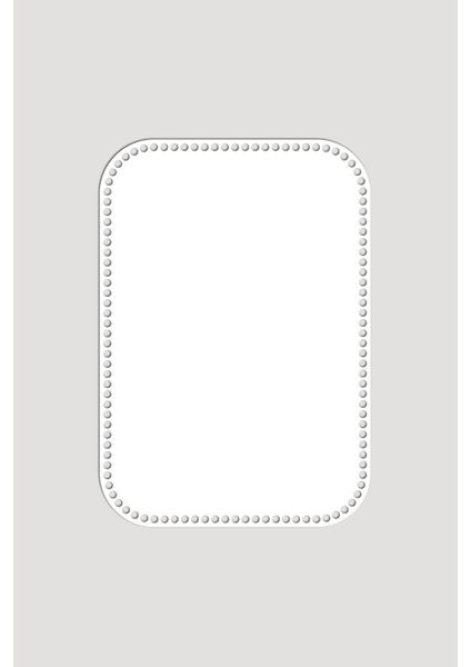 Ahşap Dikdörtgen Oval Köşeli Sepet Tepsi Tabanı 35X50 cm 1 Adet Beyaz 3mm