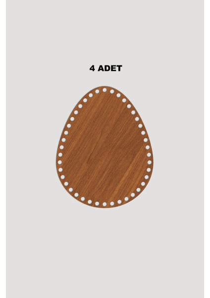 Ahşap Yumurta Sepet Tepsi Tabanı 20X25 cm 4 Adet Ceviz 3mm