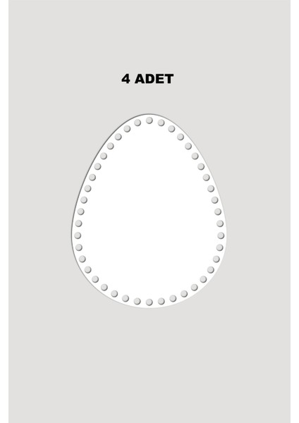 Ahşap Yumurta Sepet Tepsi Tabanı 20X25 cm 4 Adet Beyaz 3mm
