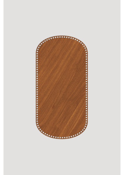 Ahşap Dikdörtgen Oval Köşeli Sepet Tepsi Tabanı 30X60 cm 1 Adet Ceviz 3mm