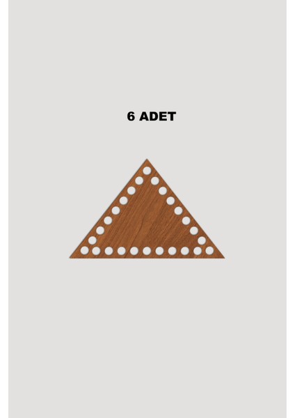 Ahşap Çeyrek Daire Sepet Tepsi Tabanı 20X20 cm 6 Adet Ceviz 3mm