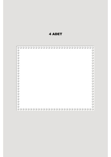 Ahşap Dikdörtgen Sepet Tepsi Tabanı 30X35 cm 4 Adet Beyaz 3mm