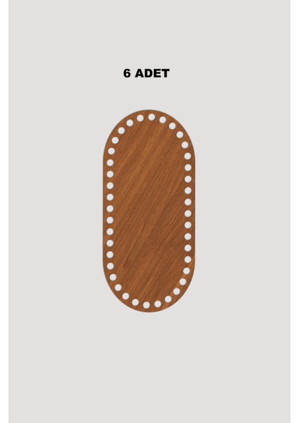 Ahşap Kare Sepet Tepsi Tabanı 20X20 cm 6 Adet Ceviz 3mm