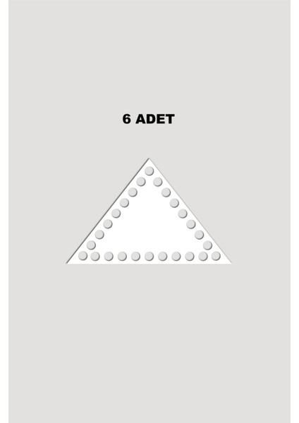 Ahşap Üçgen Sepet Tepsi Tabanı 13X16 cm 6 Adet Beyaz 3mm