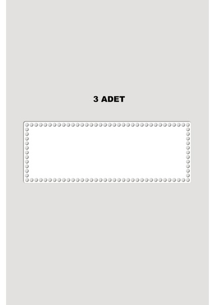 Ahşap Dikdörtgen Sepet Tepsi Tabanı 20X40 cm 3 Adet Beyaz 3mm