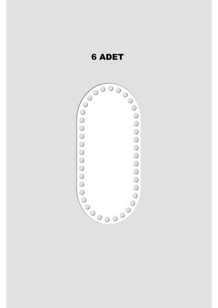 Ahşap Kare Sepet Tepsi Tabanı 20X20 cm 6 Adet Beyaz 3mm