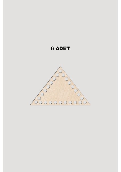 Ahşap Üçgen Sepet Tepsi Tabanı 13X16 cm 6 Adet Akça 3mm