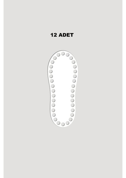 Ahşap Elips Sepet Tepsi Tabanı 7X18 cm 12 Adet Beyaz 3mm