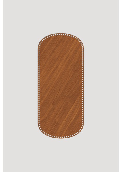 Ahşap Dikdörtgen Oval Köşeli Sepet Tepsi Tabanı 30X70 cm 1 Adet Ceviz 3mm