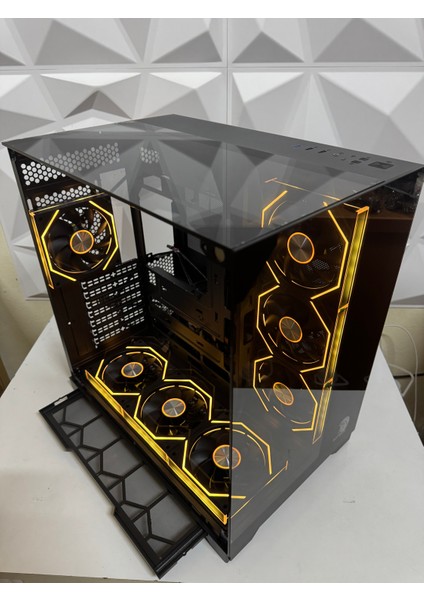 Carısma 7x Argb Kumandalı Fan Topglass USB 3.0 Gaming Bilgisayar kasası siyah modelleri