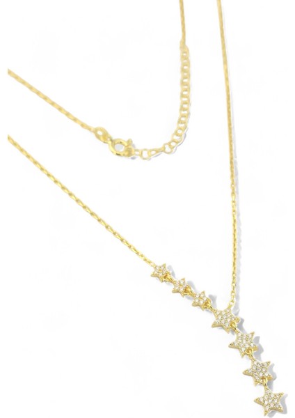 925 Ayar Gümüş Yıldızlı Kadın Gümüş Kolye modelleri