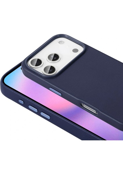 Apple iPhone 17 Pro Kılıf M-Safe Şarj Özellikli Pu Deri Görünümlü Redclick Kupra Kapak modelleri