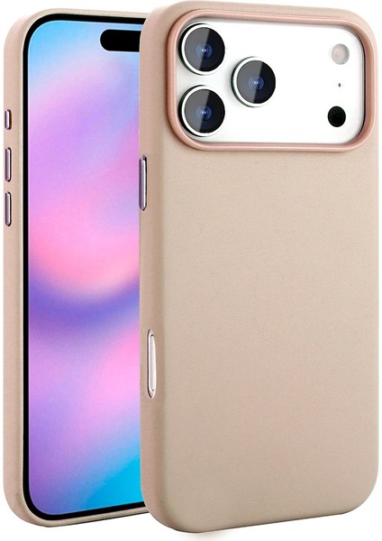 Apple iPhone 17 Pro Kılıf M-Safe Şarj Özellikli Pu Deri Görünümlü Redclick Kupra Kapak