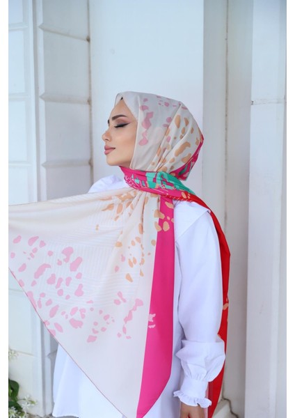 Degrede Desenli Şal Fuşya modelleri