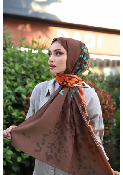 Degrede Desenli Şal Kahverengi modelleri