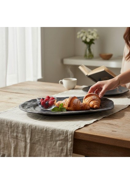 Ruw Glam 34CM Porselen Dikdörtgen Gondol Kayık Tabak Sushi Tabağı 2 Adet fiyatları