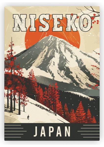 Niseko Japan Japonya Ahşap Poster 20x29 cm