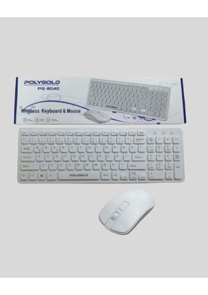 Q Klavye Beyaz Klavye ve Mouse Seti Kablosuz USB Girişli fırsatları