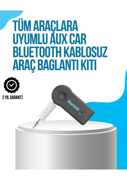 Araç Içi Bluetooth Aux Müzik ve Telefon Görüşmesi Adaptörü