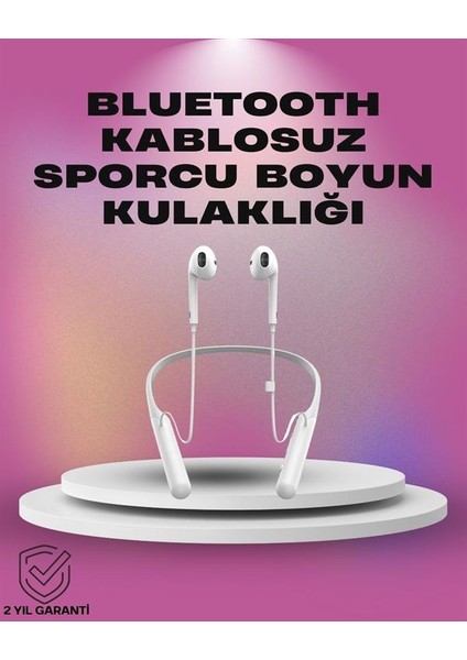 Uzun Pil Ömürlü Kablosuz Kulaklık – Boyun Askılı, 100 Saat Kullanım
