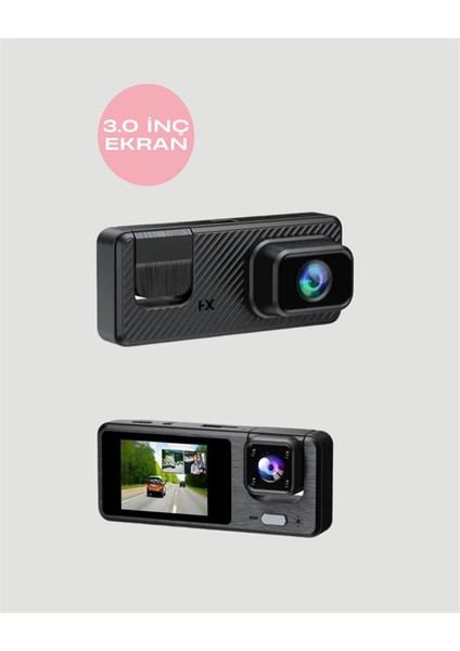 1080P 3 Kameralı Araç Dvr -Q301 modelleri