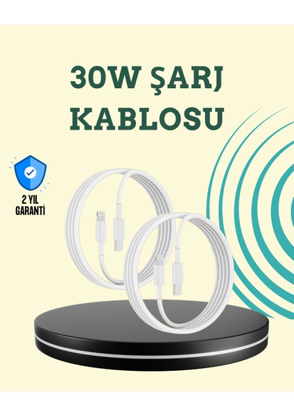 Aşırı Şarj ve Pil Koruması ile Akıllı Çipli Lightning Kablo 1.2m
