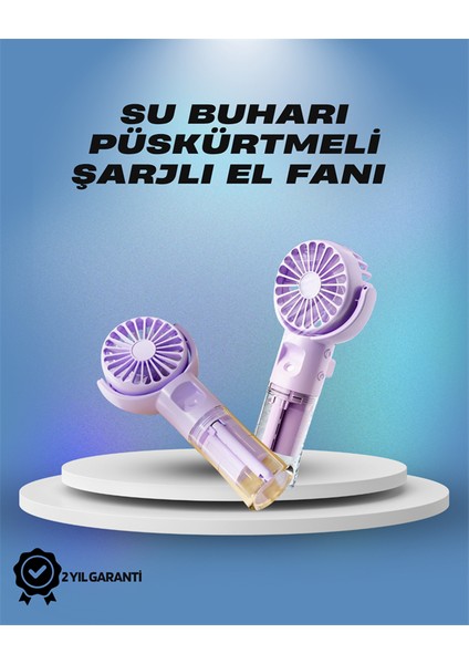 Su Sisi Püskürtmeli Taşınabilir El Fanı – Çocuk ve Öğrencilere Uygun, Kamp ve Seyahat Iç