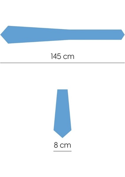 Lacivert Çizgili 8 cm Genişliğinde Ipek Kravat