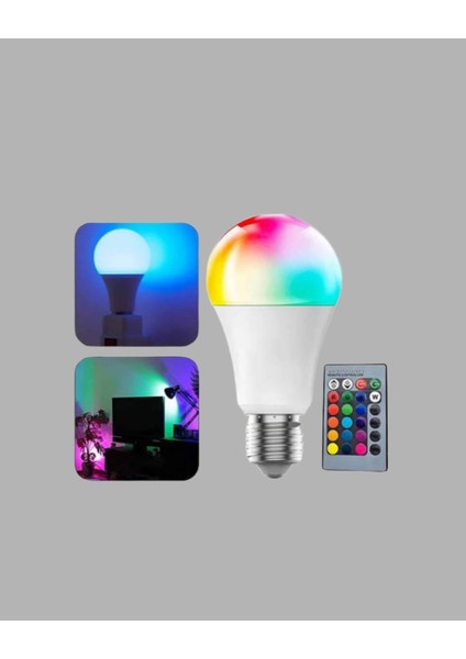 Renk Değiştiren Rgb LED Ampul 16 Renk Uzaktan Kumandalı 2025 Model fiyatları
