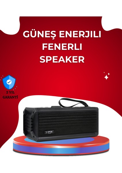 J-Ipox P520 Solar Enerjili Bluetooth Hoparlör Fm Radyolu 8W Ses