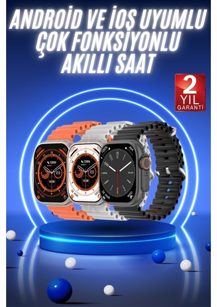 Akıllı Saat Ultra Android & Ios Uyumlu Arama Bildirim Özellikli