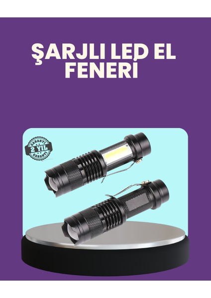 Suya Dayanıklı 4 Modlu Mini LED El Feneri