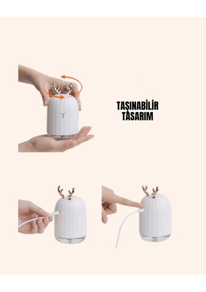 El Tipi USB Mini Soğuk Mist Nemlendirici 220 ML Tank modelleri