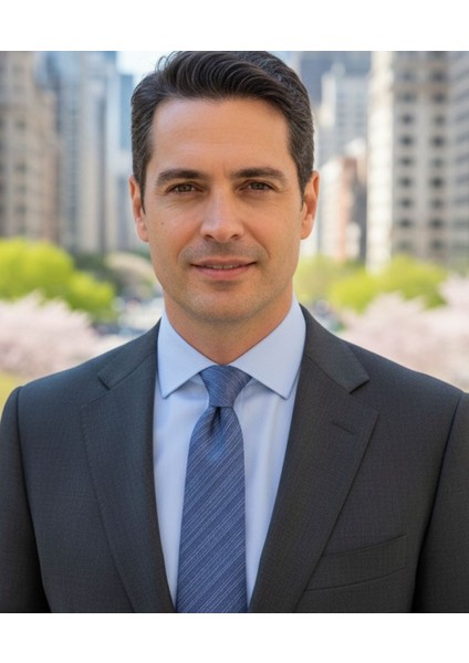 Lacivert Desenli 8 cm Genişliğinde Ipek Kravat