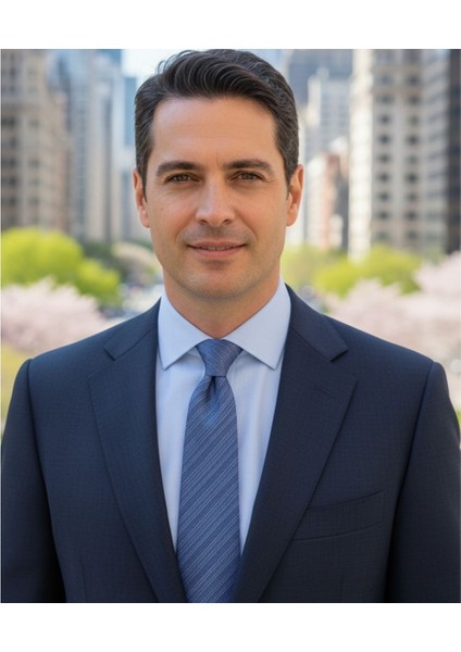 Lacivert Desenli 8 cm Genişliğinde Ipek Kravat