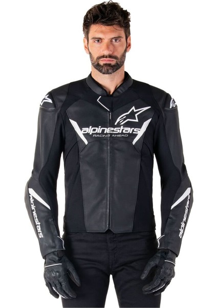 Faster V3 Air Korumalı Deri Motosiklet Montu Siyah Beyaz modelleri