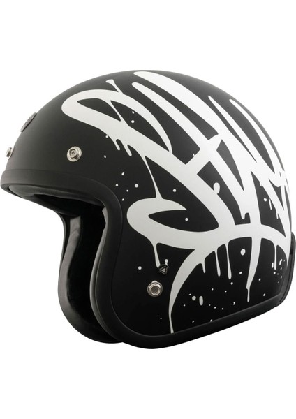 T-50 Del Mar Wild One Açık Motosiklet Kaskı Mat Siyah Gri