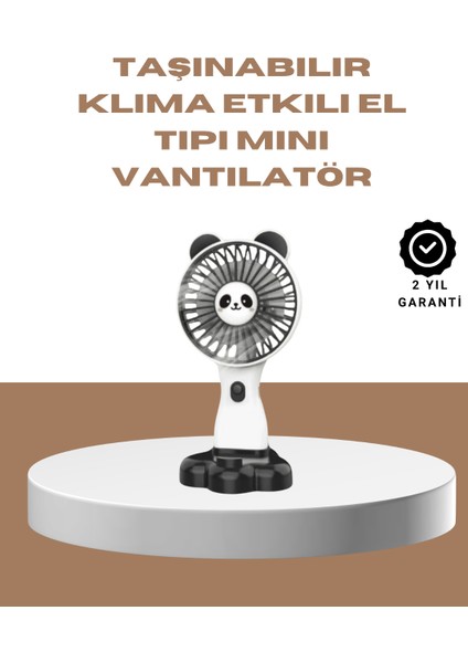 Yüksek Performanslı USB Mini Vantilatör – Panda Desenli