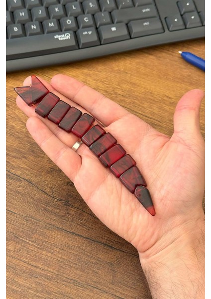 Ateş Kehribar Kehribar Balık Tesbih