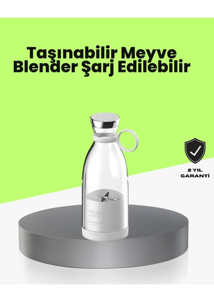 4 Bıçaklı Gıda Sınıfı Paslanmaz Çelik Taşınabilir Blender