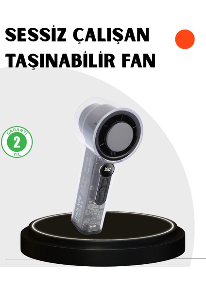 Kompakt Dijital Ekranlı Fan | 100 Seviye Hız + Sessiz Çalışma